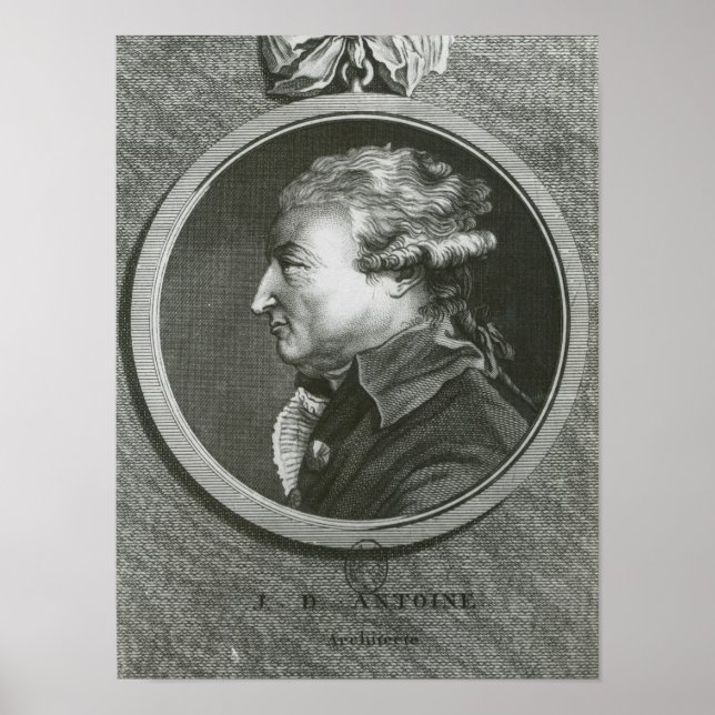 Póster Jean Denis Antoine arquiteto (Frente)