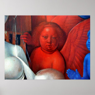 Póster Jean Fouquet - Madonna e detalhe da criança