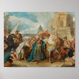 Poster Jean-Francois de Troy - O Triunfo de Mordecai
