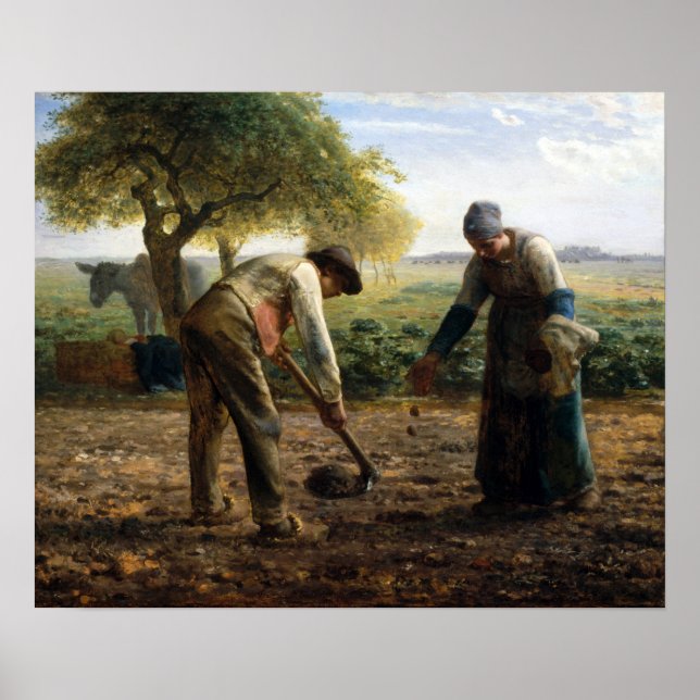 Poster Jean-François Millet Potato Planters (Frente)
