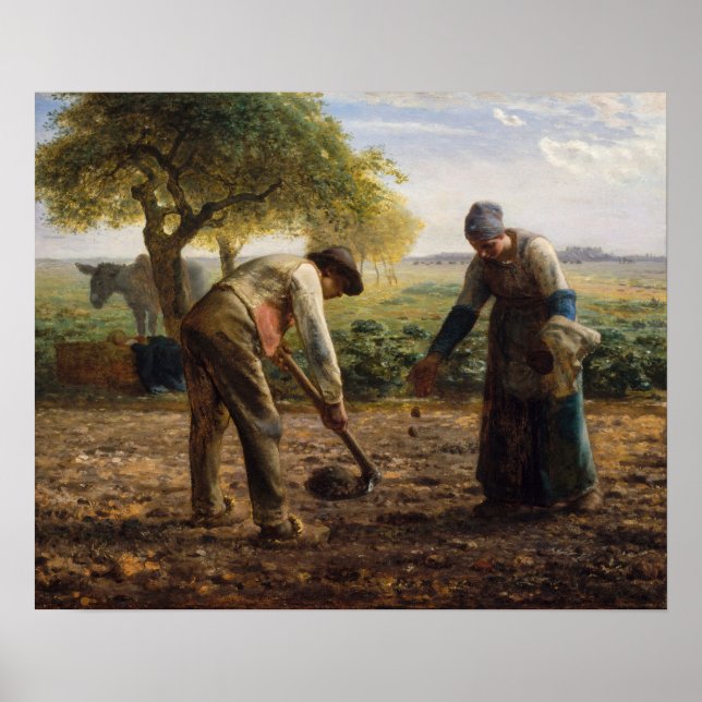 Poster Jean-Francois Millet - Potato Planters (Frente)