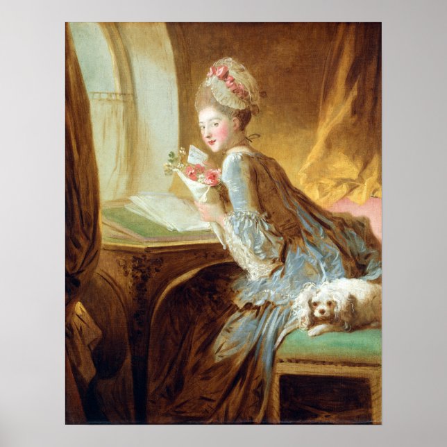 Poster Jean Honoré Fragonard A Carta do Amor (Frente)