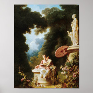 Poster Jean-Honoré Fragonard - Cartas de Amor