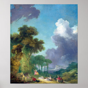 Poster Jean-Honoré Fragonard o balanço