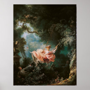Póster Jean-Honra Fragonard o balanço