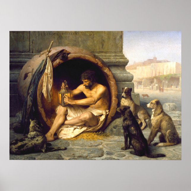 Poster Jean-Léon Gérôme Diogenes - Filosofia (Frente)
