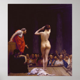 Poster Jean Leon Gerome vende escravos em Roma