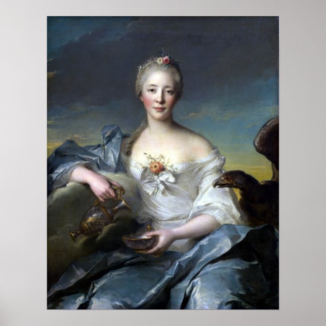 Poster Jean-Marc Nattier Madame Le Fèvre de Caumartin (Frente)