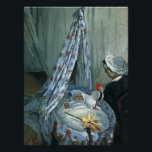 Póster Jean Monet em seu berço por Claude Monet<br><div class="desc">Jean Monet em Seu Berço (1867), de Claude Monet, é um retrato da família das artes plásticas vintage impressionismo. O filho do artista como um bebê dormindo em seu berço. Sua mãe ou babá está olhando para ele enquanto dorme em seu berço no berçário. Sobre o artista: Claude Monet (1840-1926)...</div>