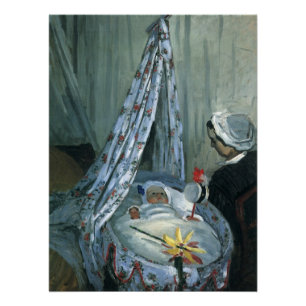 Póster Jean Monet em seu berço por Claude Monet