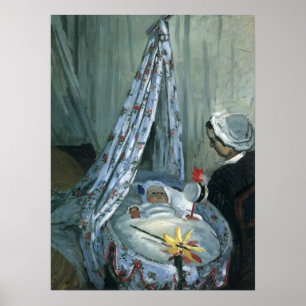 Póster Jean Monet em seu berço por Claude Monet