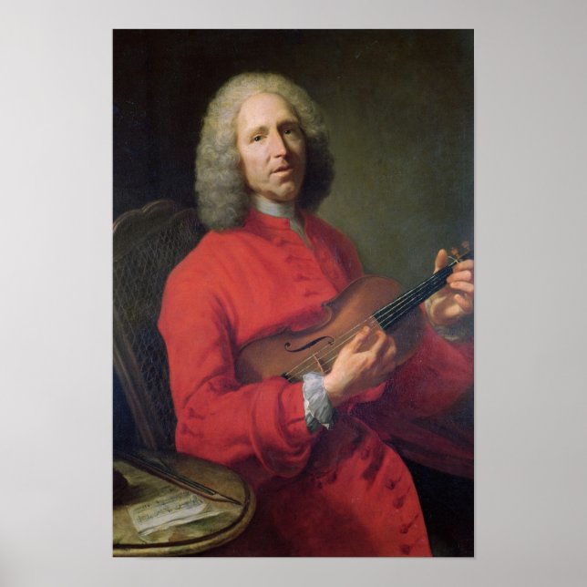 Poster Jean-Philippe Rameau com um violino (Frente)