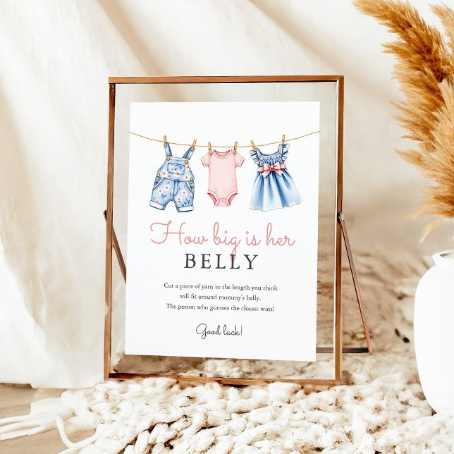 Poster Jean Quão grande é o seu sinal de jogo de barriga- (Criador carregado)