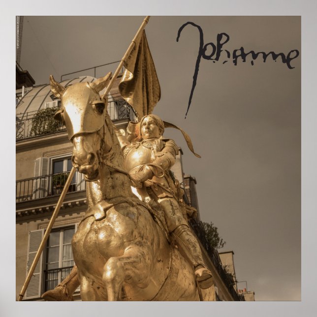 Poster Jeanne d'Arc Johanna von Orléans Emmanuel Frémiet (Frente)