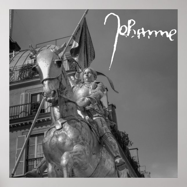 Poster Jeanne d'Arc Johanna von Orléans Emmanuel Frémiet (Frente)