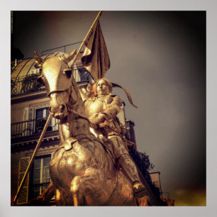 Poster Jeanne d'Arc Santo Joan - Paris - Emmanuel Frémiet
