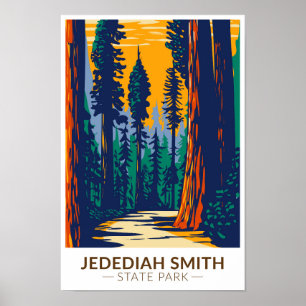 Poster Jedediah Smith Redwoods State Park Califórnia