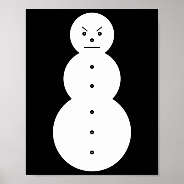 Poster Jeezy Snowman - Hiphop Boneco de Neve Irritado Jee (Frente)