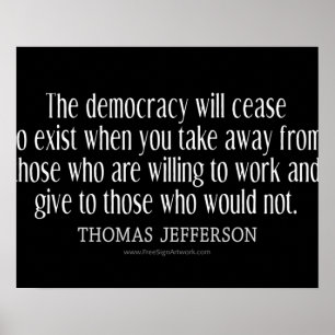 Póster Jefferson Cita Democracia