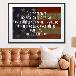 Poster Jefferson Cotação sobre Grande Governo