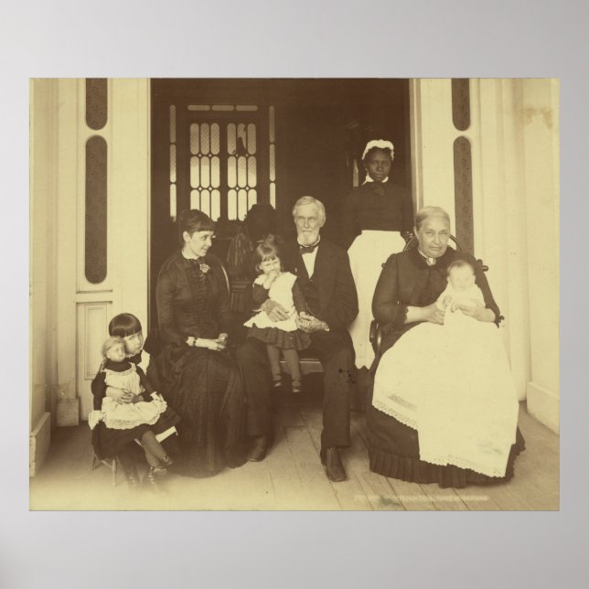 Poster Jefferson Davis & Three Generations por E. Wilson (Frente)