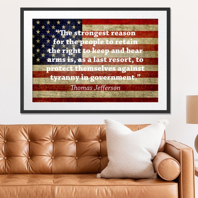 Póster Jefferson: Direito de carregar armas (Patriotic Poster)