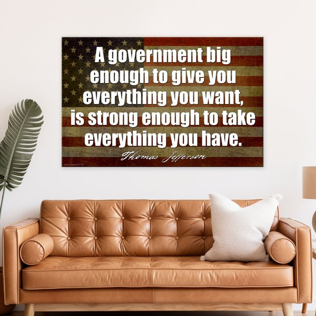 Poster Jefferson - governo grande o suficiente Download I (Patriotic Poster)
