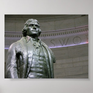 Póster Jefferson memorial ststue