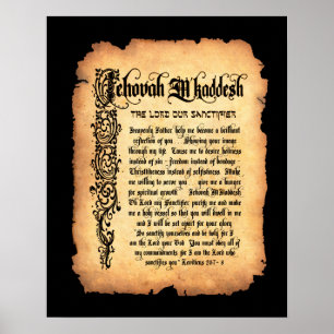Póster Jehovah M'Kaddesh, senhor Sanctifier: Nomes do