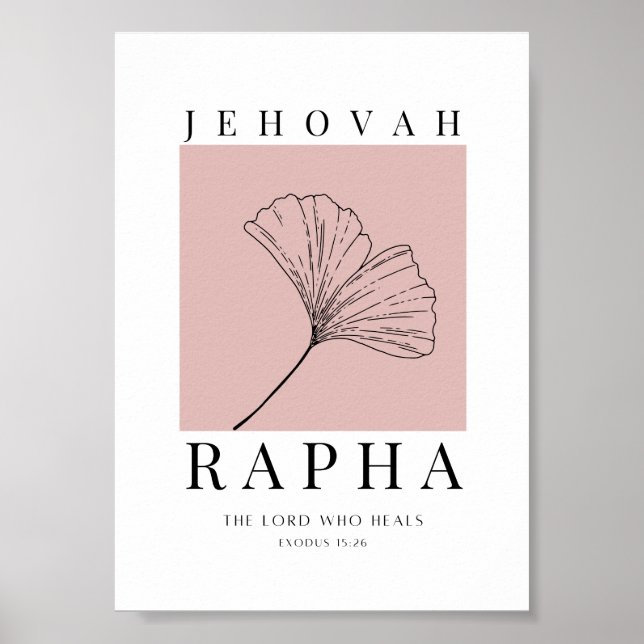 Poster Jehovah Rapha Imprimível (Frente)
