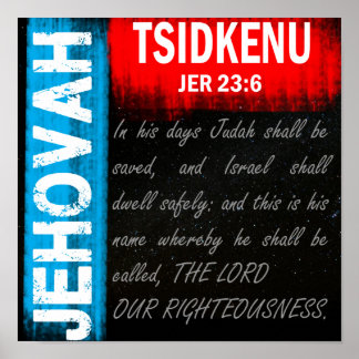 Poster Jehovah Tsidkenu - O Senhor Nossa Rigidez
