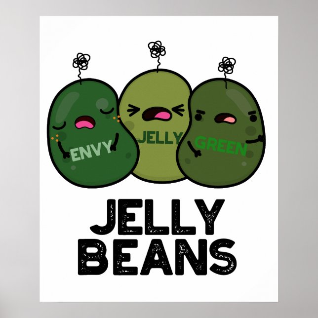 Poster Jelly Beans Engraçados Candy Candy Pun (Frente)