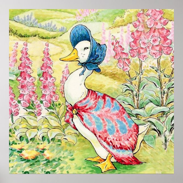 Poster "Jemima Puddle Duck" por Beatrix Potter (Frente)