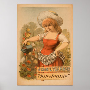 Póster Jennie Yeamans do "poster do teatro nosso Jennie"