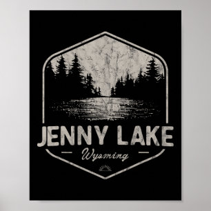 Poster Jenny Lake Wyoming Ao Ar Livre Vintage