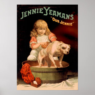 Póster Jenny Yeaman's Girl Washing Dog