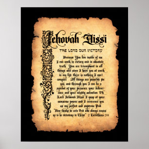 Póster Jeová Nissi, Senhor nossa Vitória: Nomes de Deus