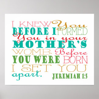 Póster Jeremiah 1:5