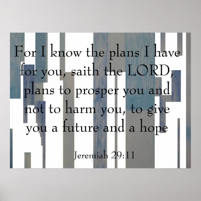 Póster Jeremiah 29:11 (Frente)