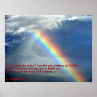 Poster Jeremiah 29:11 Arco-Íris