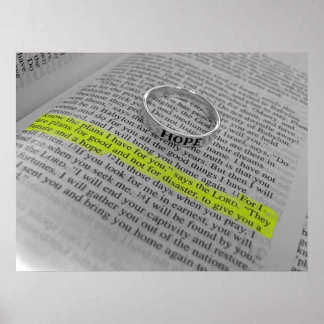 Poster Jeremiah 29:11 - Esperança (Frente)