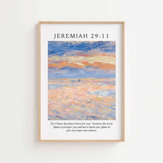 Poster Jeremiah 29:11 Eu sei os planos que tenho para voc (Criador carregado)