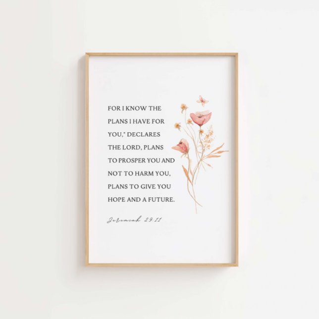 Poster Jeremiah 29:11 Eu sei os planos que tenho para voc (Criador carregado)