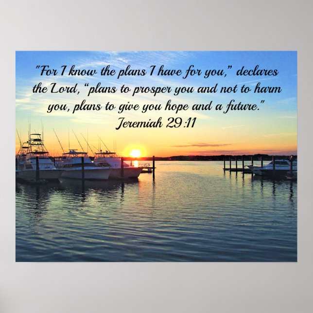 POSTER JEREMIAH 29:11 PLANEIA UMA SCRIPTURA FUTURA (Frente)