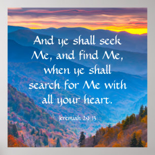 Poster Jeremiah 29:13