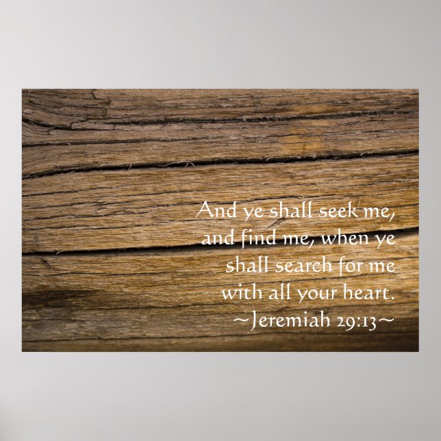 Poster Jeremiah 29:13 (Frente)