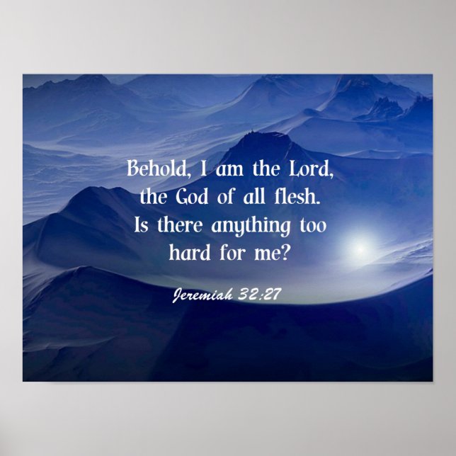 Poster Jeremiah 32:27, Escritura (Frente)