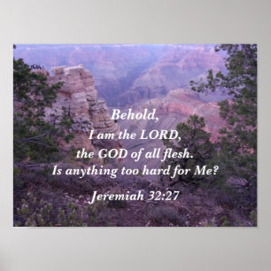 Poster Jeremiah, 32:27, eu sou o LORD, o DEUS