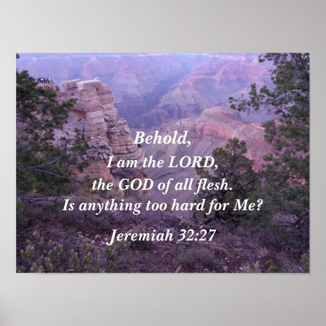 Poster Jeremiah, 32:27, eu sou o LORD, o DEUS (Frente)
