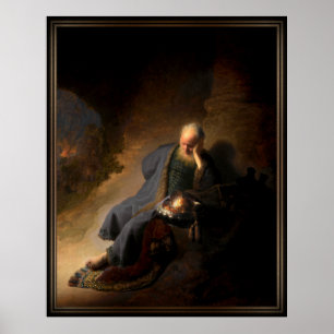 Poster Jeremiah Lamentando a Destruição de Jerusalém